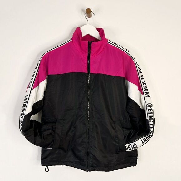 Opening Ceremony Pink and Black Nylon Warm Up Jacket - Picture 3 of 9